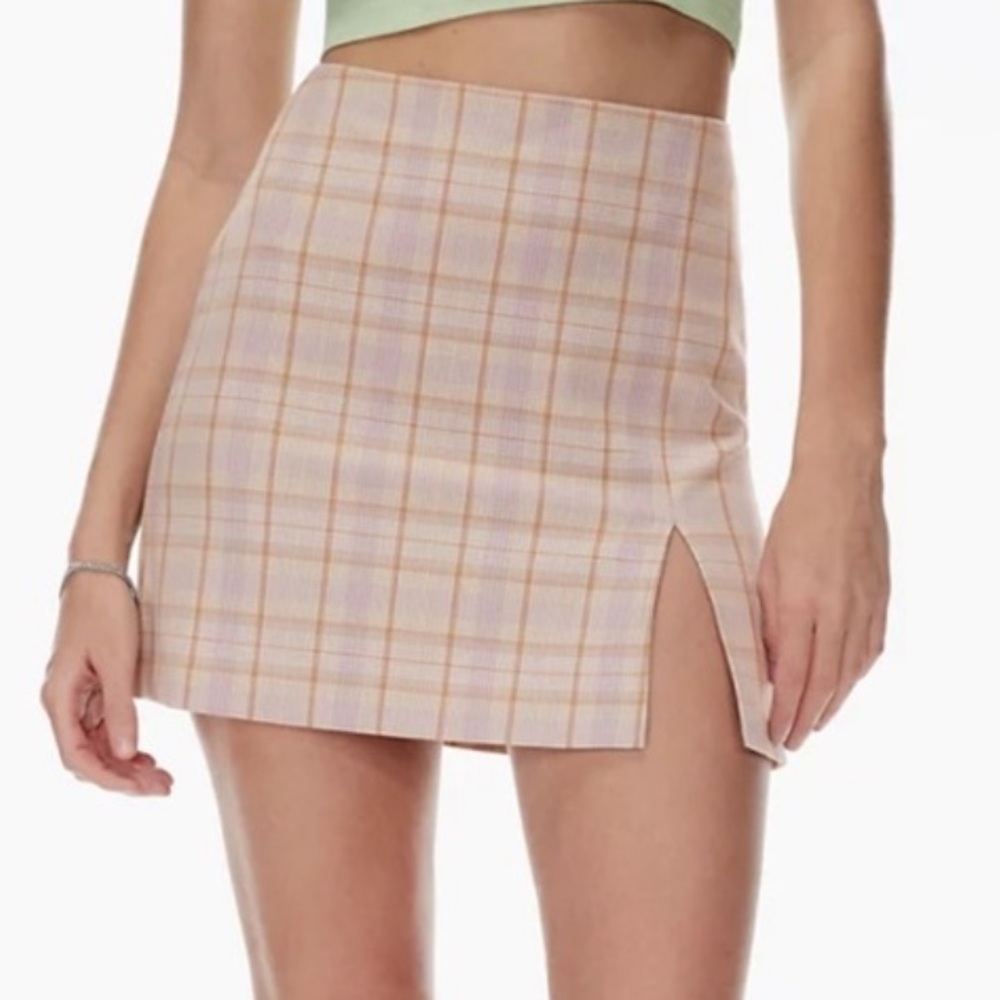 Sunday’s Best by Aritzia plaid mini skirt